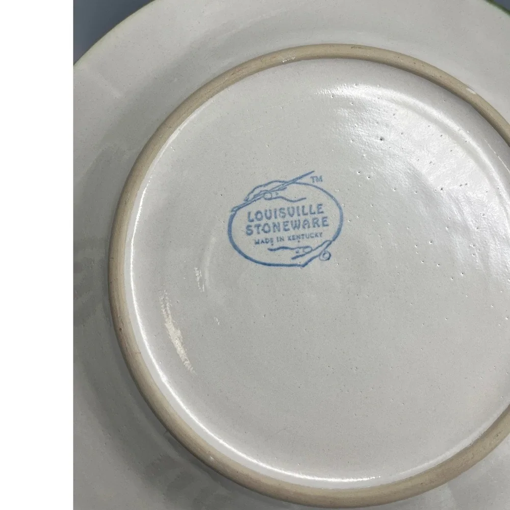 Louisville Stoneware Dinner Plate Harvest‎ Green Band Made in KY USA